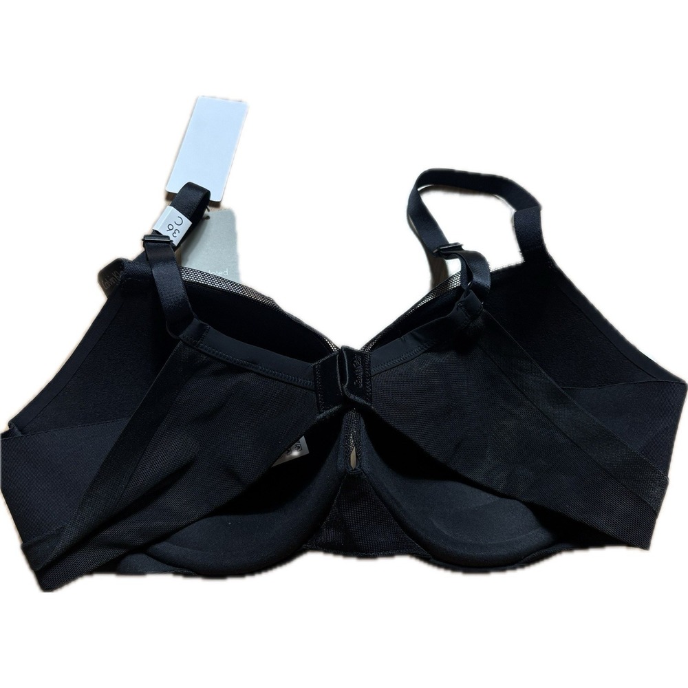 Calvin Klein Women 36C Black Mesh Lining Underwire Bra Sculpted Lift Plunge NWT - Picture 5 of 9